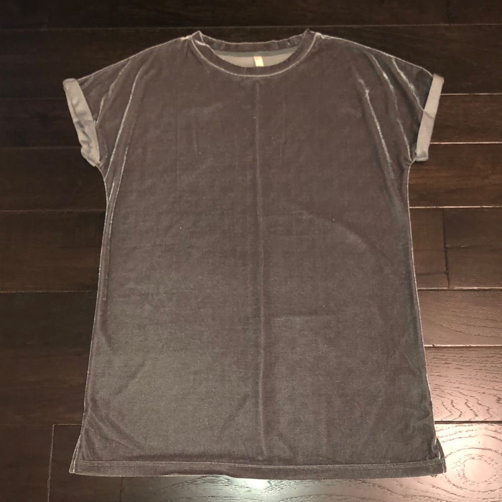 WORN ONCE velvety gray shift dress